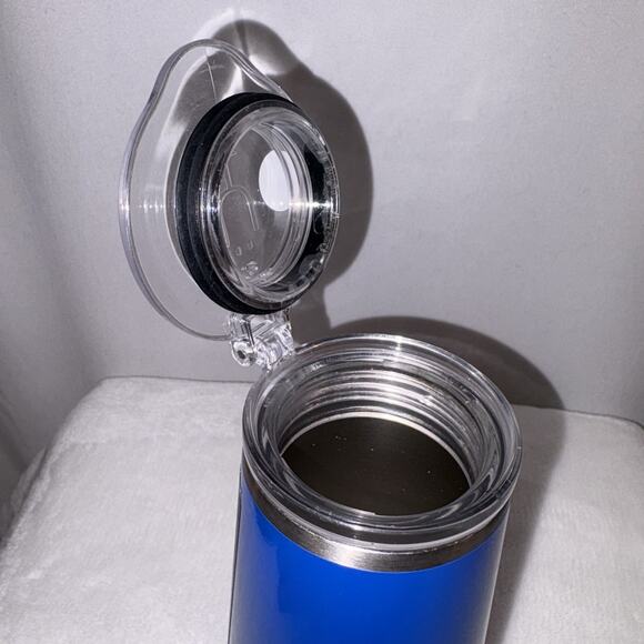 Brumate Insulated Champagne Flute 12oz Tumbler Flip Lid Royal Blue NWT - Picture 6 of 9